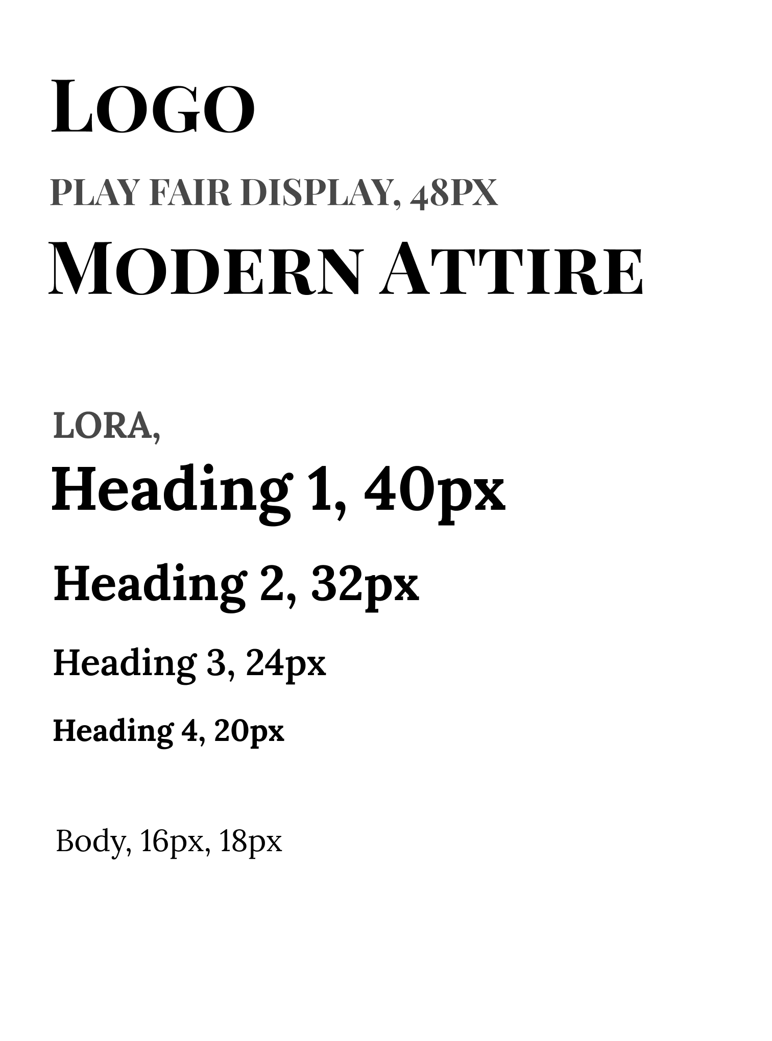 Typography for Modern Attire