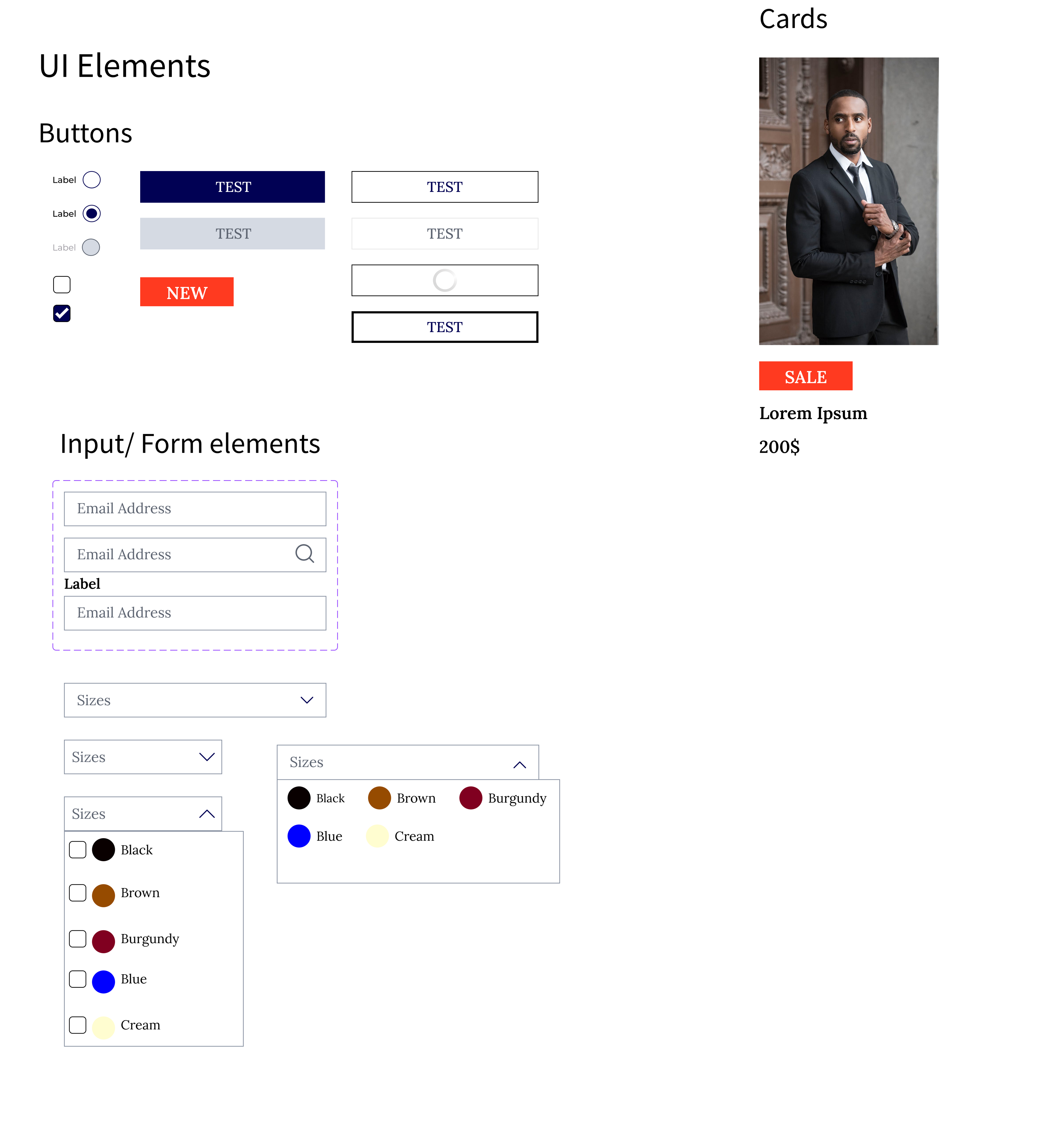 UI Components for Modern Attire